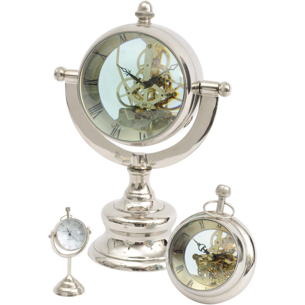 Cooper Nickel Paperweight Clock