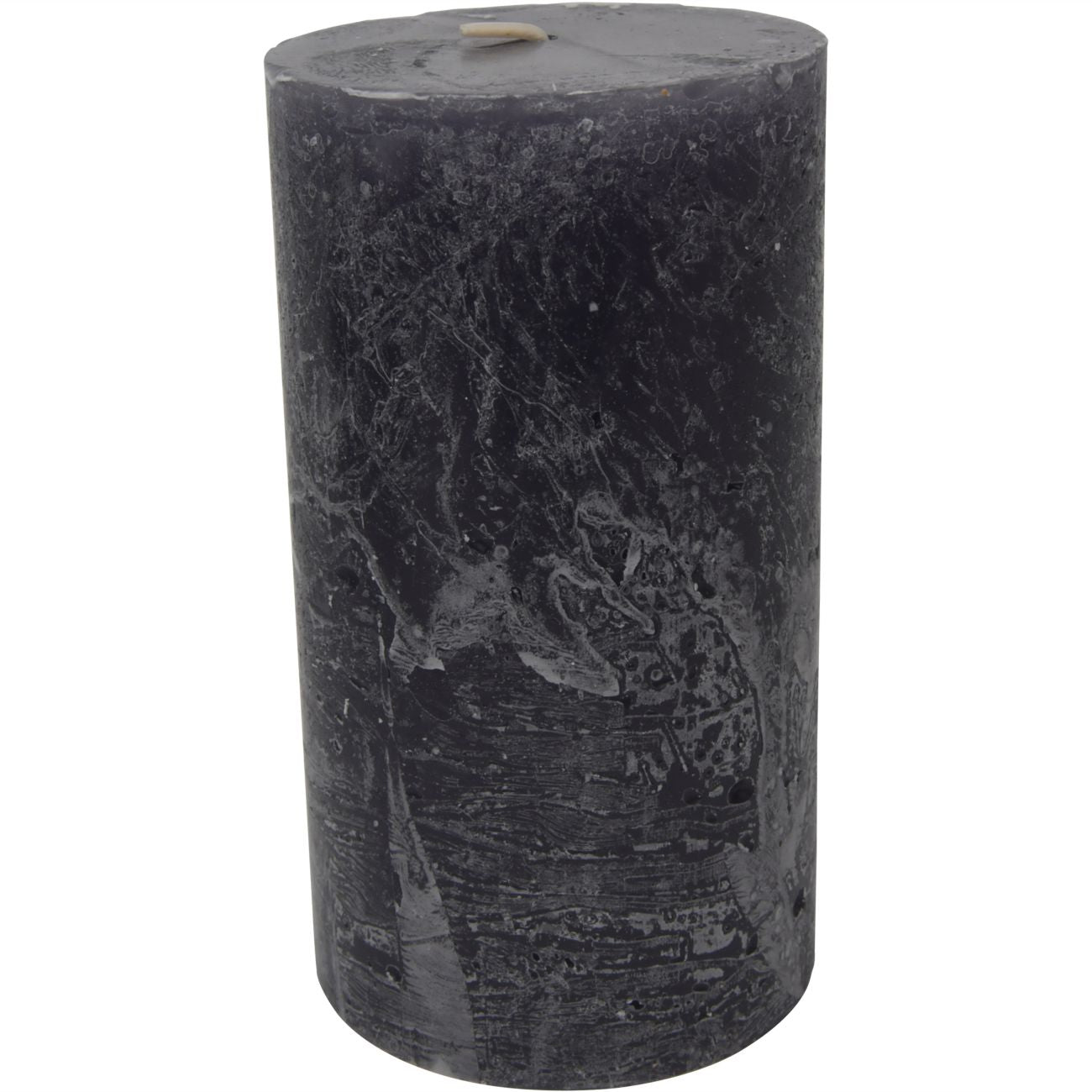 Promotion - Libra Dark Grey Rustica Pillar Candle 7x12cm