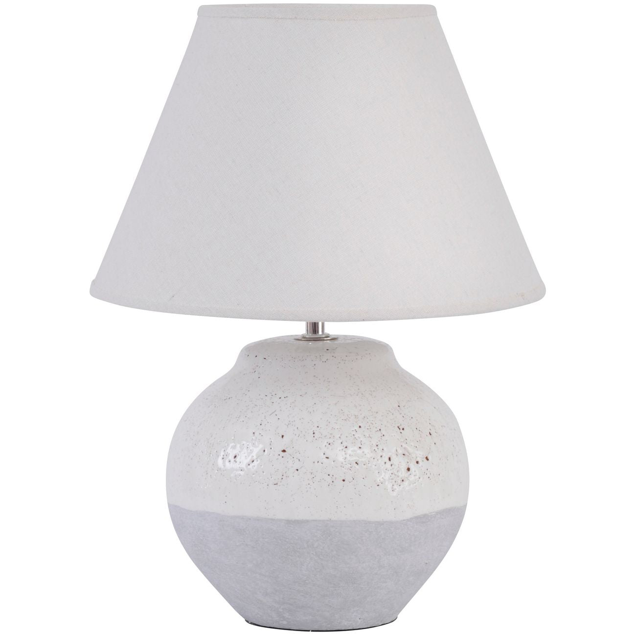 Skyline Grey Cream slub shade Small E27 60W