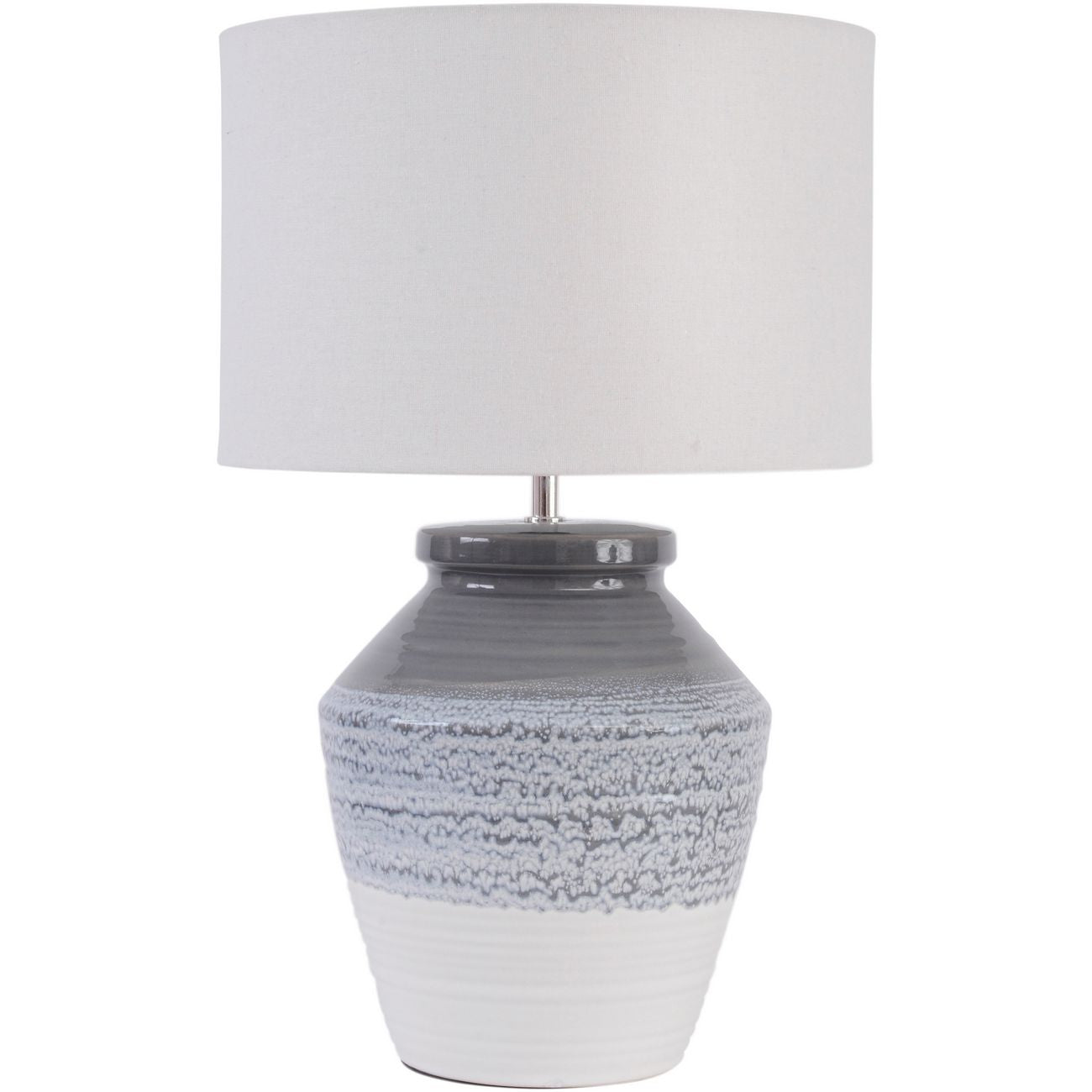 Skyline Antique Crackle Table Lamp and Antiqued Cream slub shade Large E27 60W