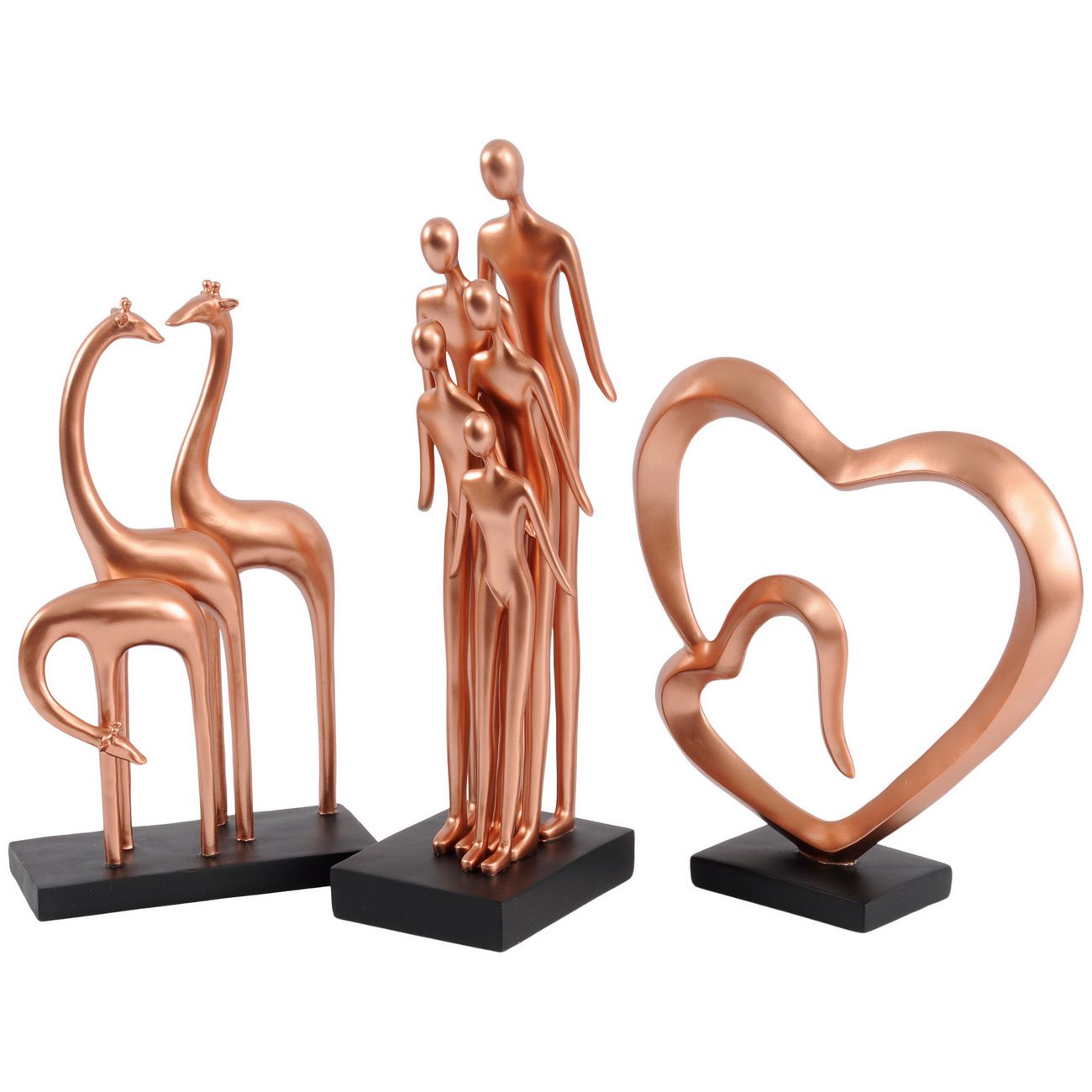 Family Gathering Sculpture in Rose Gold