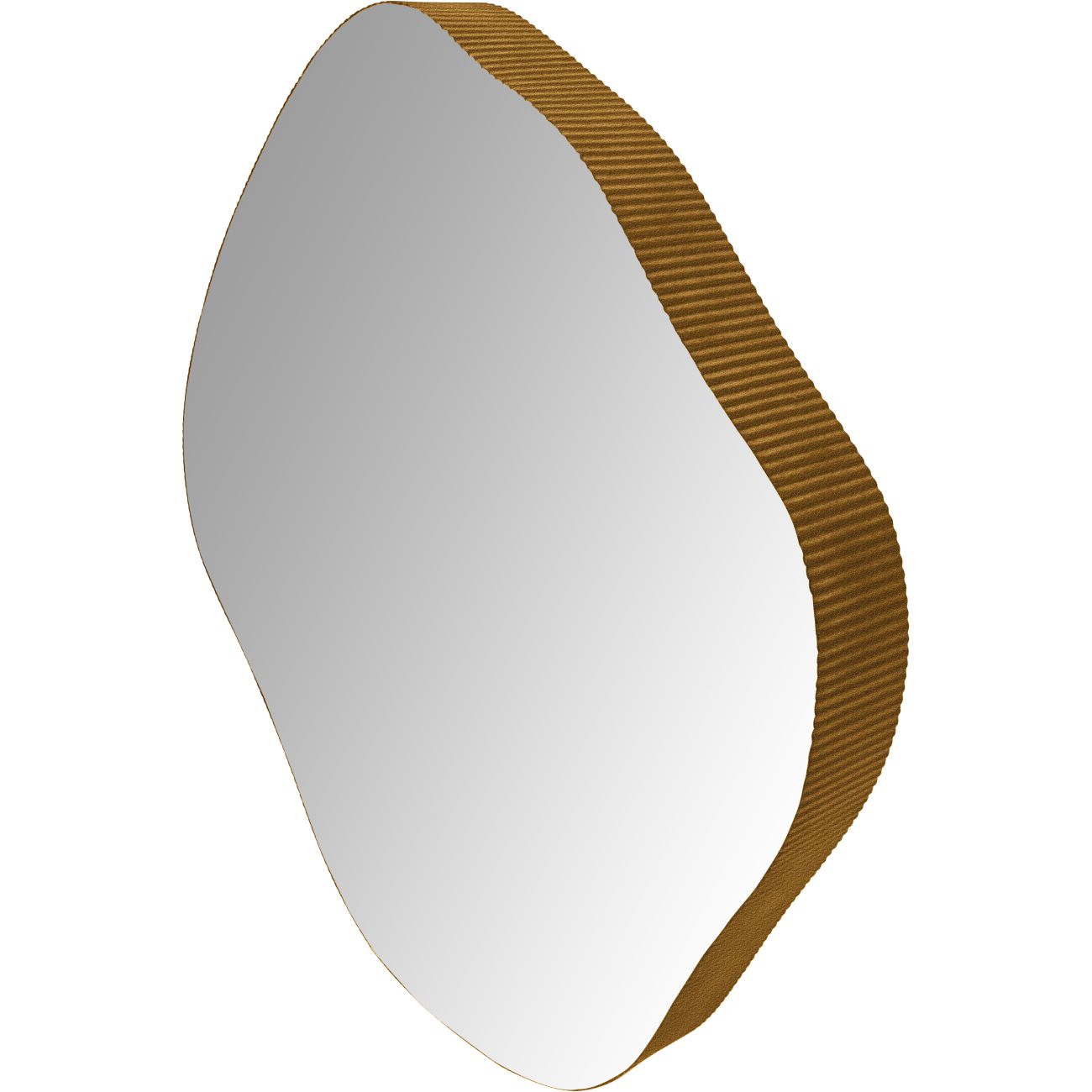 Organic Metal Framed Mirror Aged Champagne Finish Medium 81x77cm