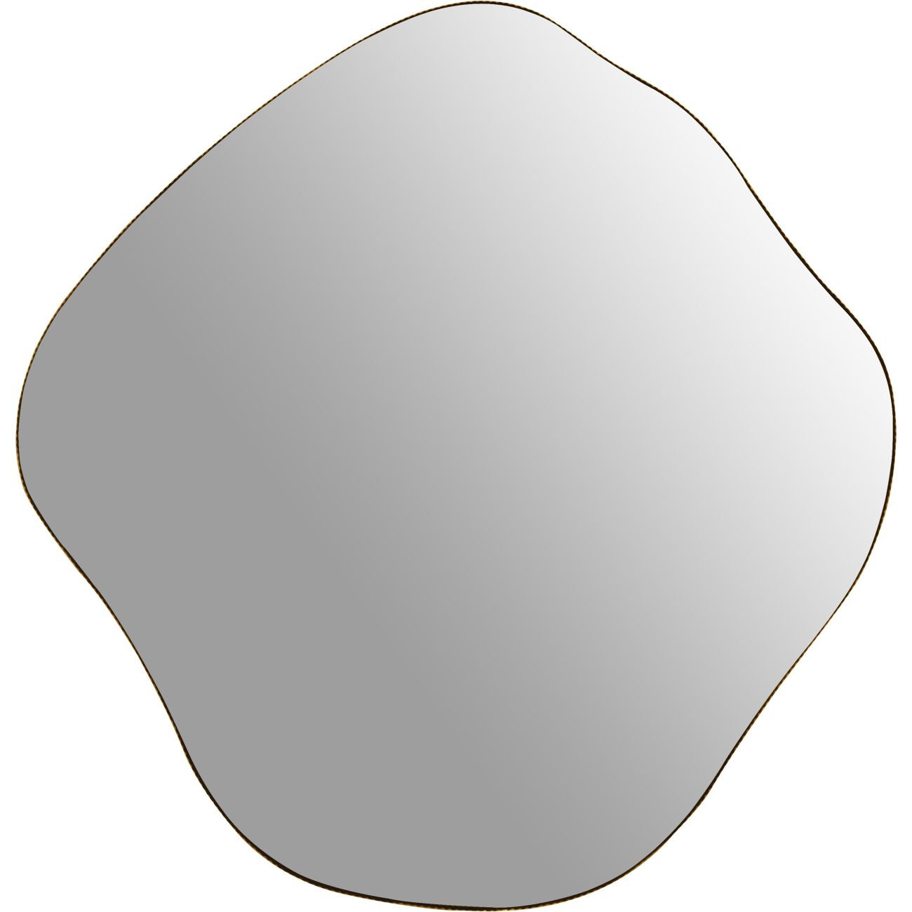 Organic Metal Framed Mirror Aged Champagne Large 97x100.5cm