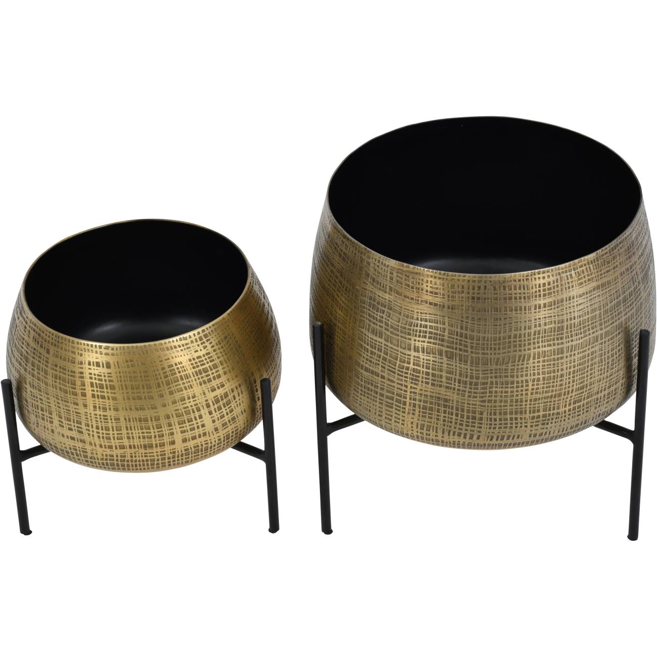 Clyde Tabletop Brass Set of 2 Planters