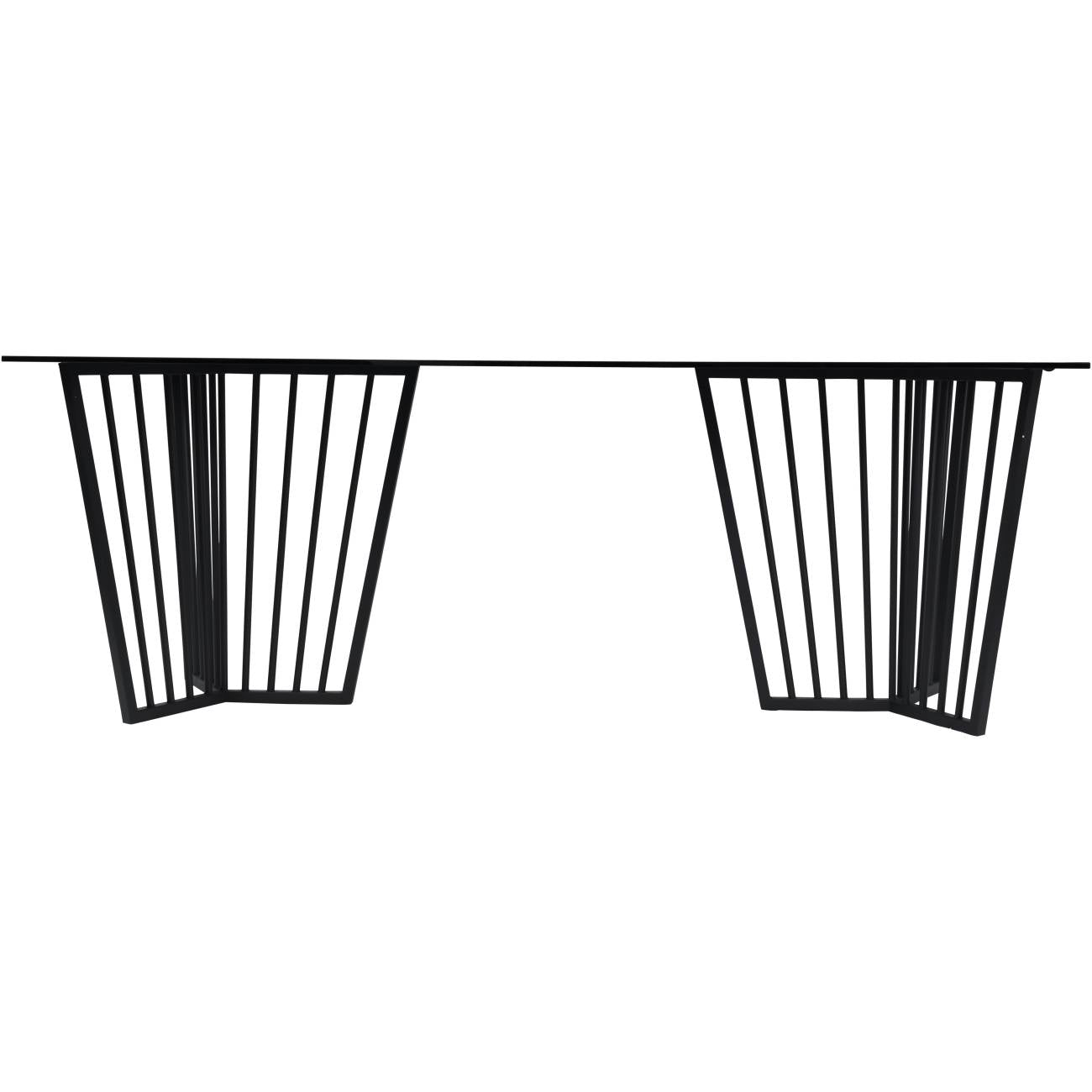 Abington Black Frame and Tinted Glass Dining Table 200cm