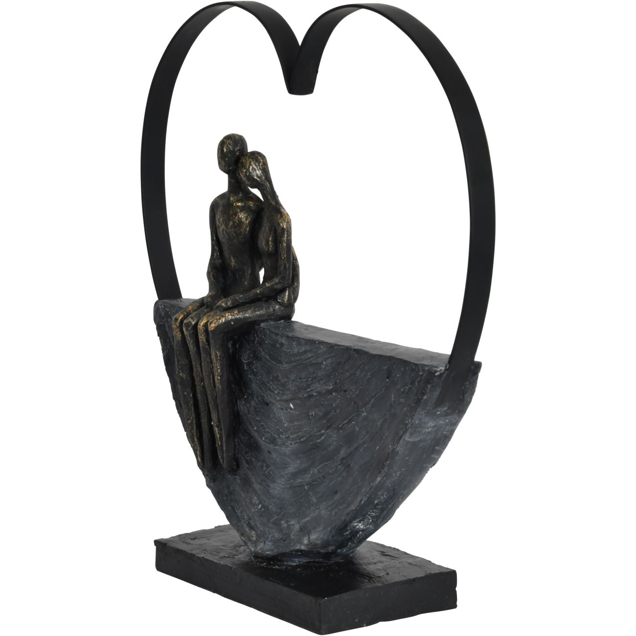 Couple Inside Heart Sculpture