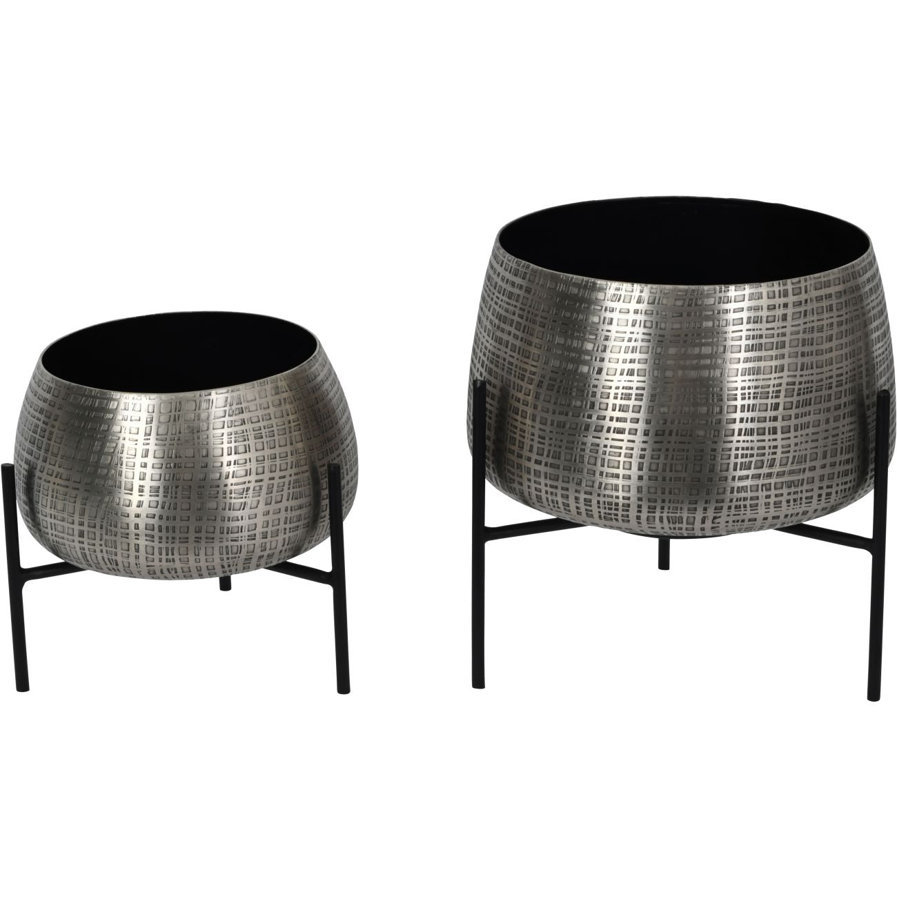 Clyde Tabletop Nickel Set of 2 Planters