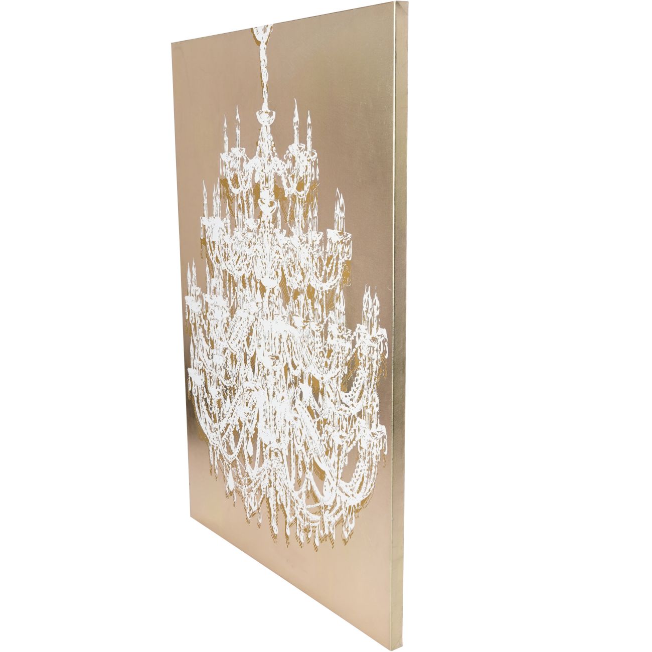 Chandelier Gold Foiled Canvas Wall Art 140x100cm