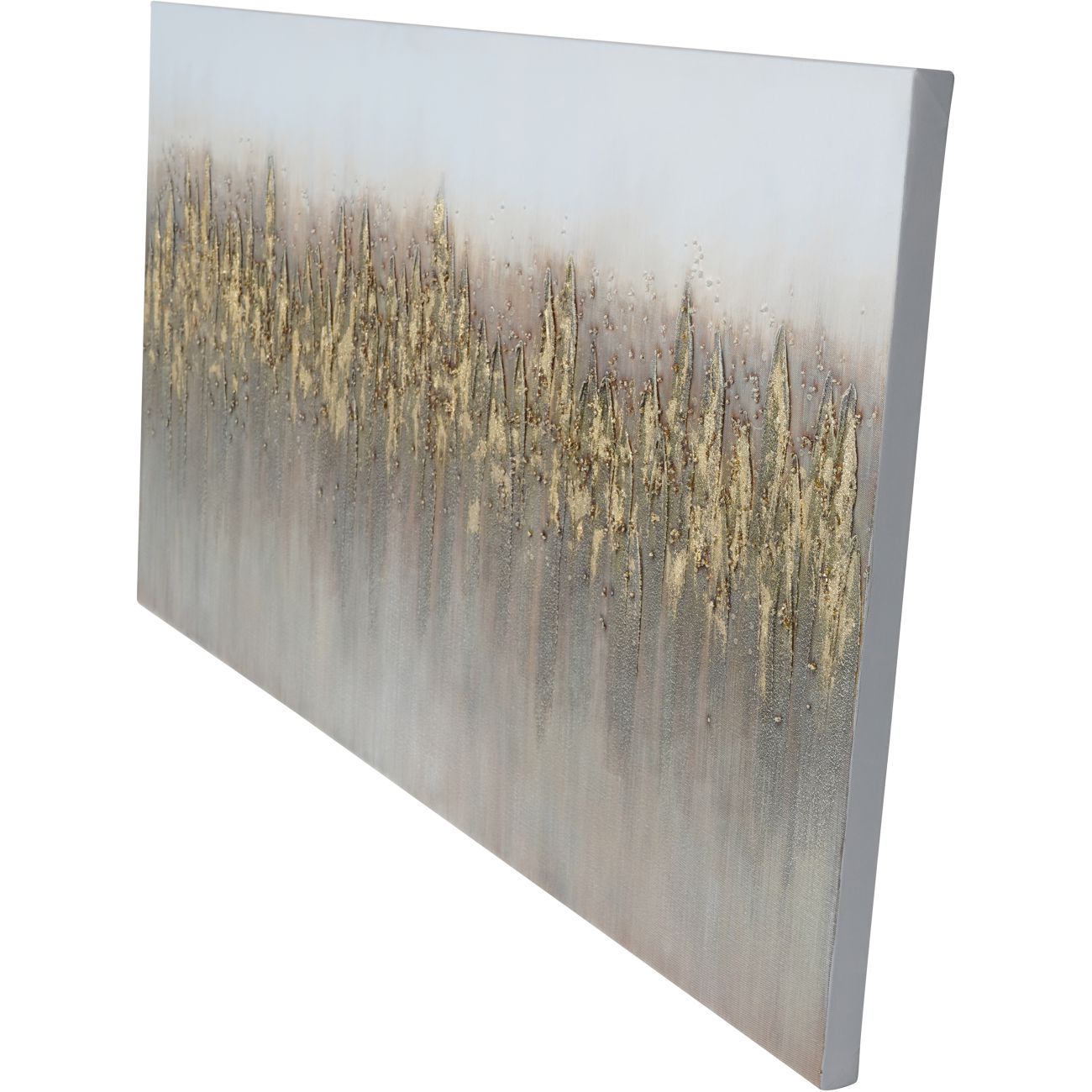 Abstract Golden Reeds Canvas Wall Art 150x75cm