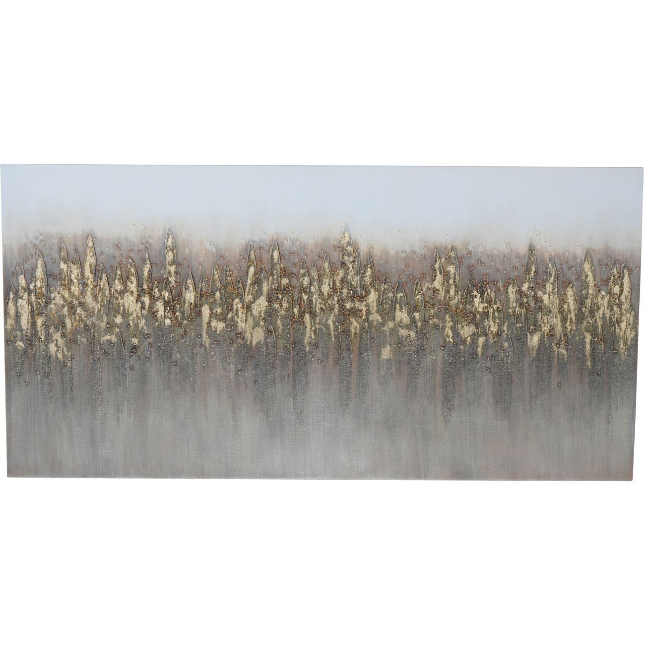 Abstract Golden Reeds Canvas Wall Art 150x75cm