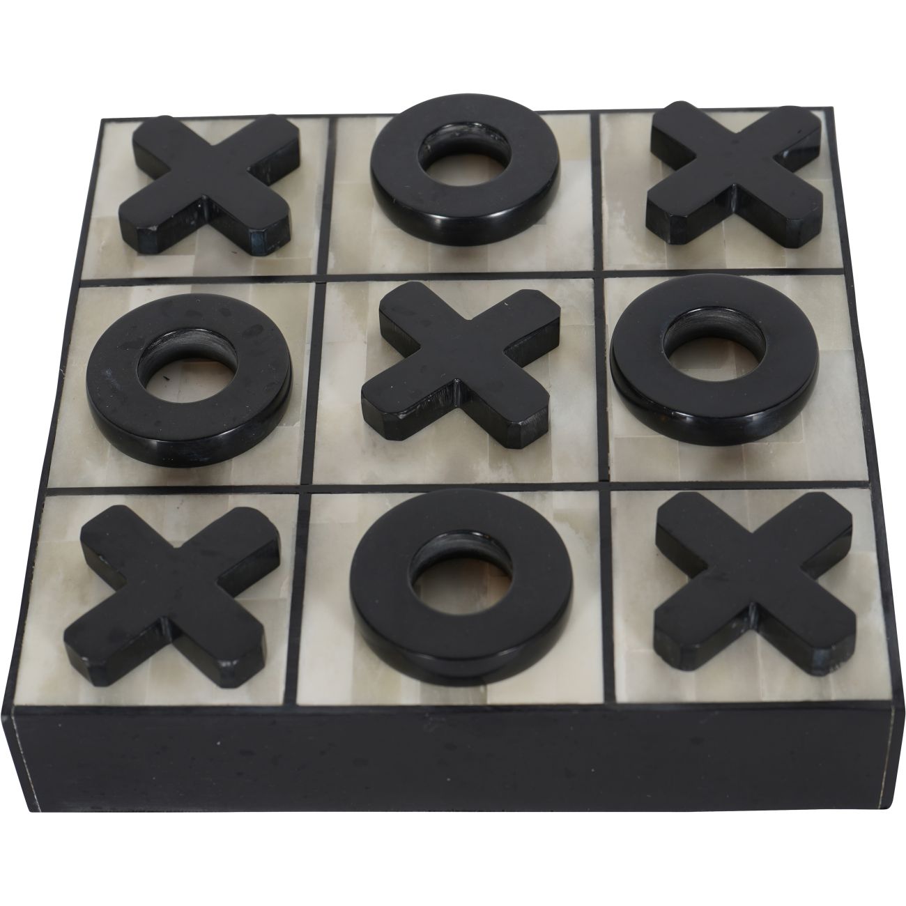 Chollerford Off White and Black Bone Inlay Noughts and Crosses