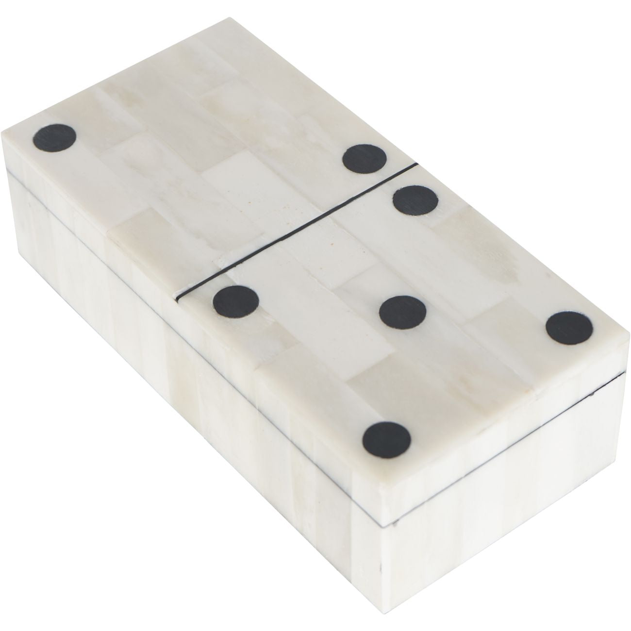 Chollerford Off White Bone Inlay Dominoes Box