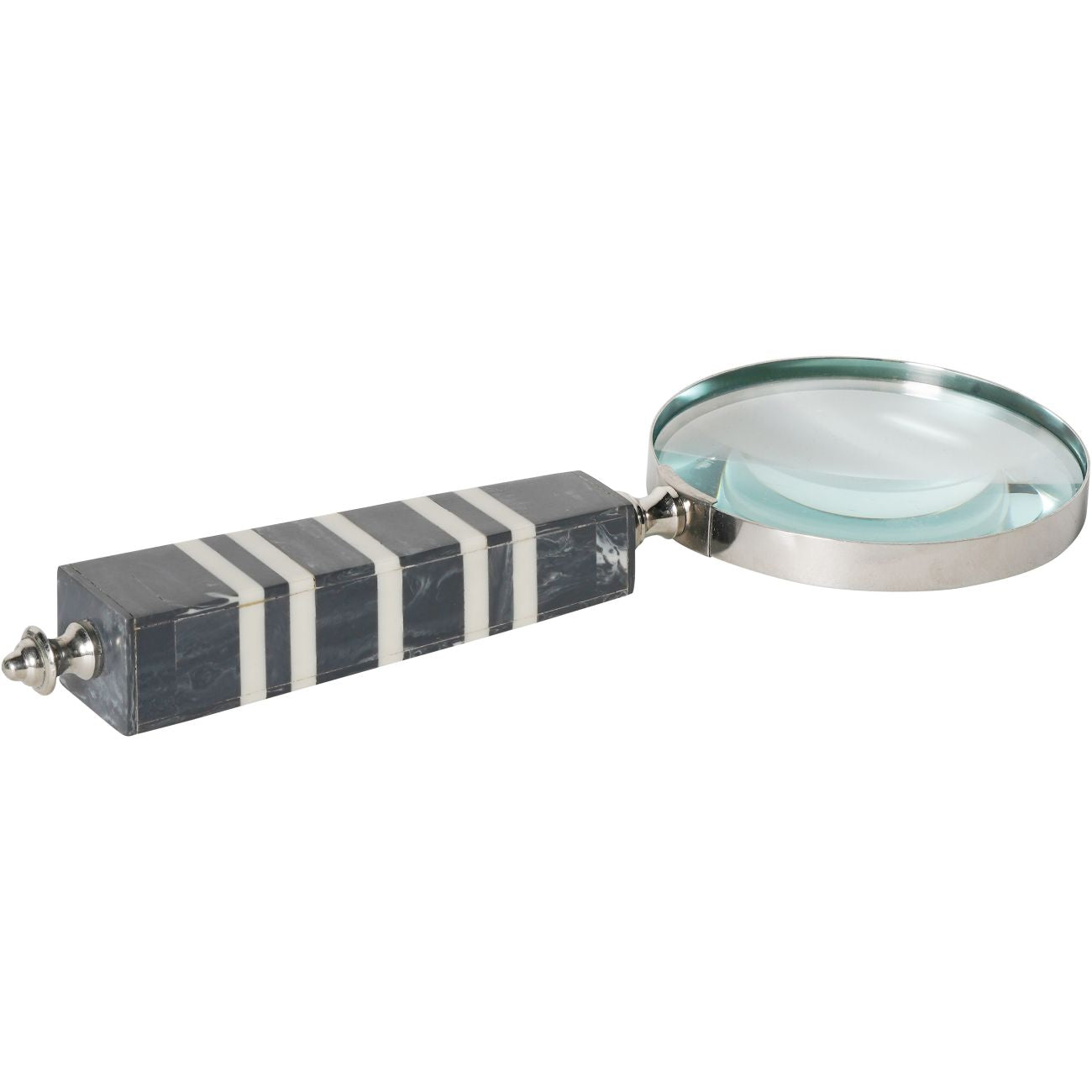 Peebles Grey and White Magnifying Glass