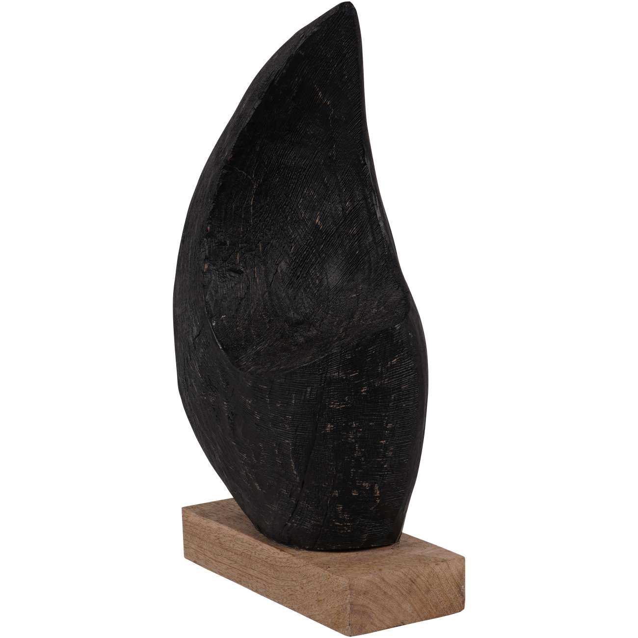Hand Carved Solid Wood Sculpture Black