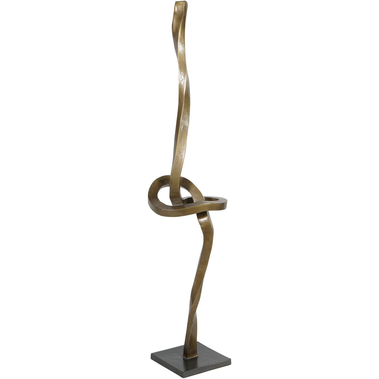 Charlie Textured Brass Aluminium Abstract Sculpture