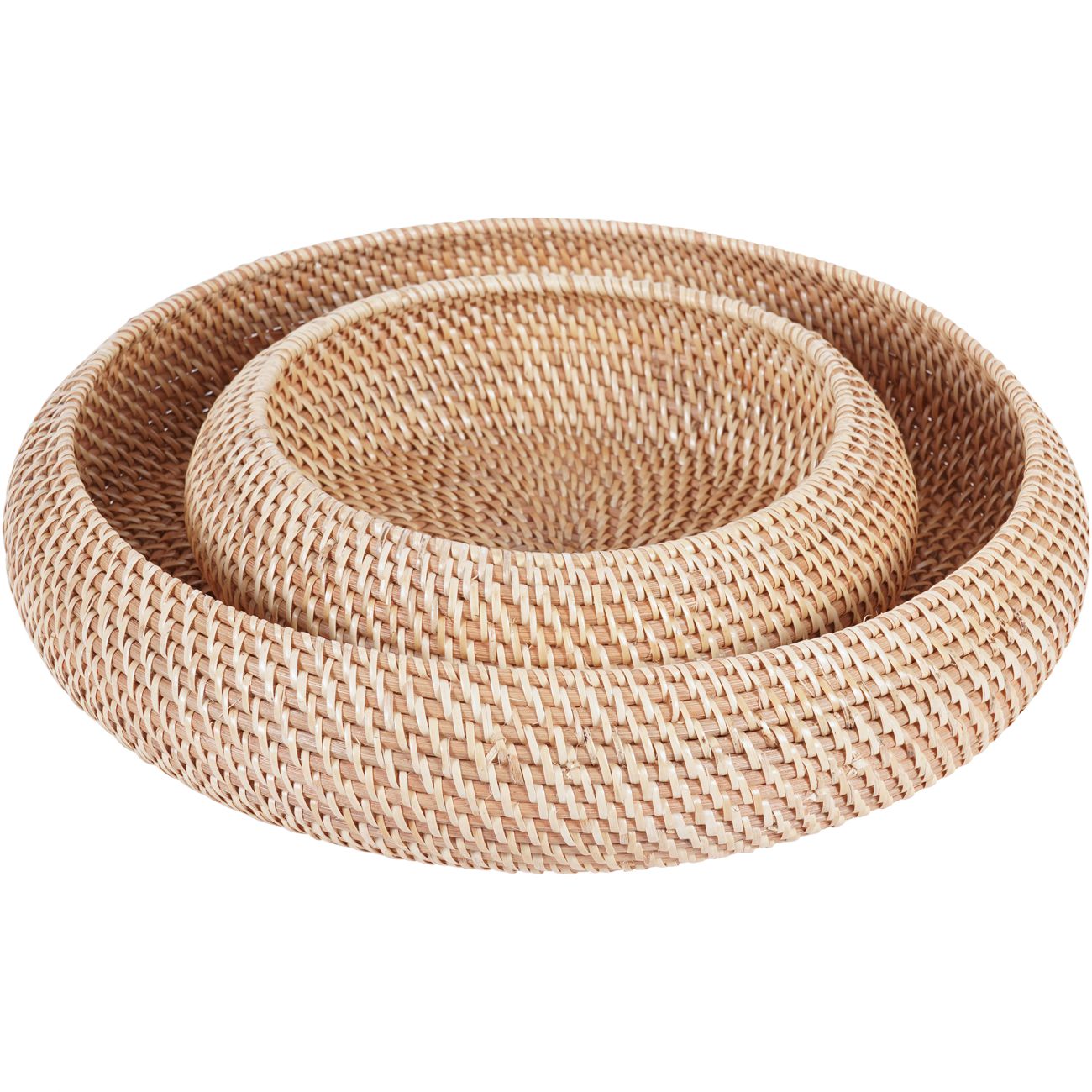 Halong Circular Set of Two Rattan Baskets