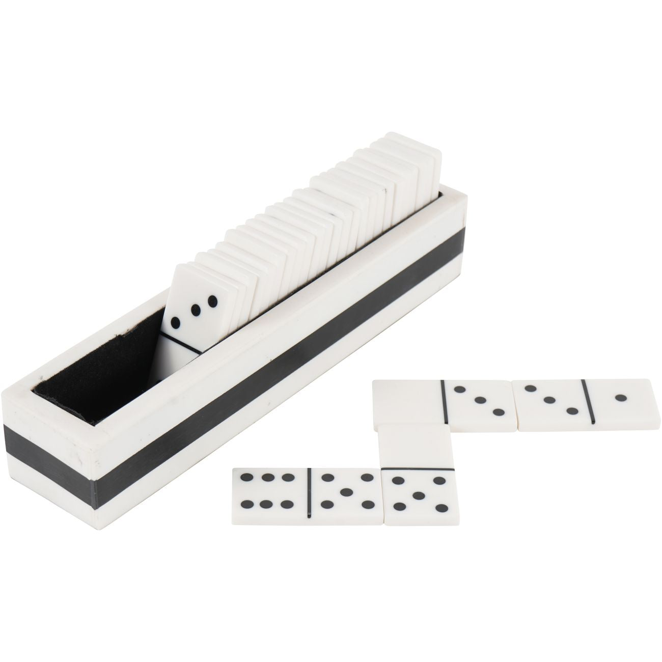 Piper White and Black Domino Set