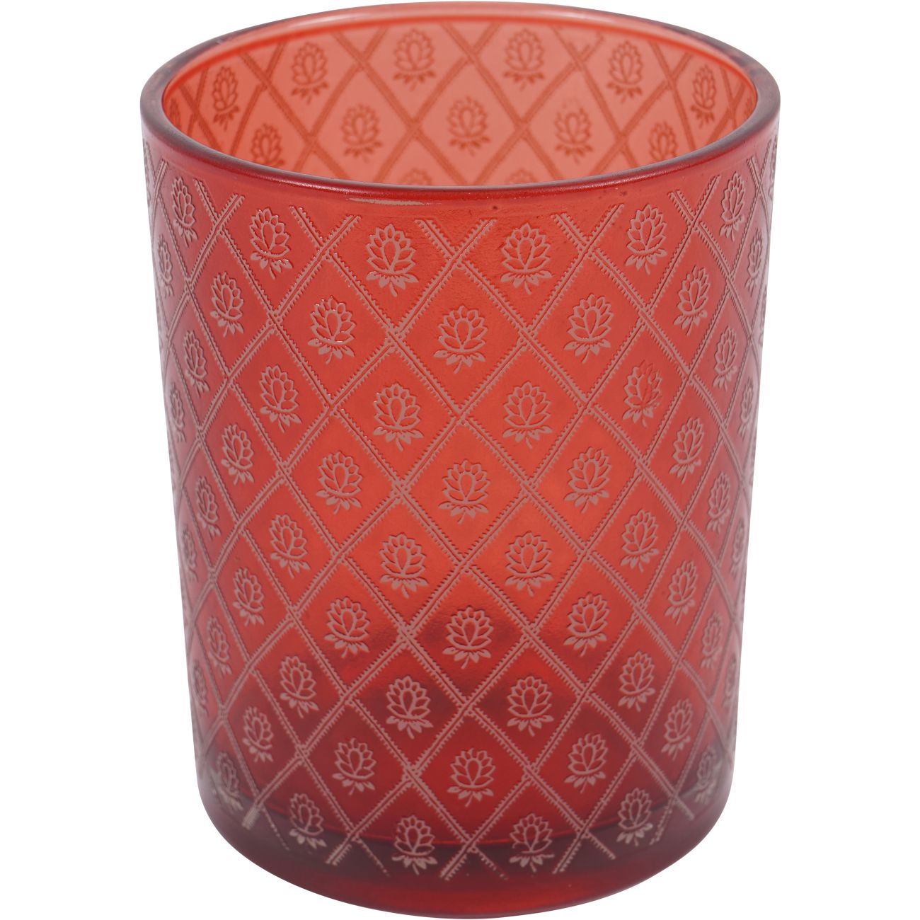 Laura Ashley Porchester Glass Hurricane Red
