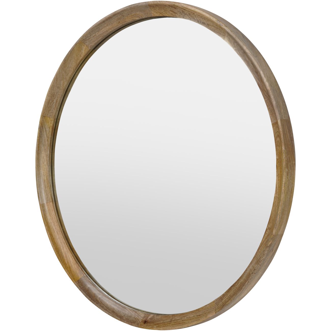 Leon Round Solid Wood Large Mirror 110cm