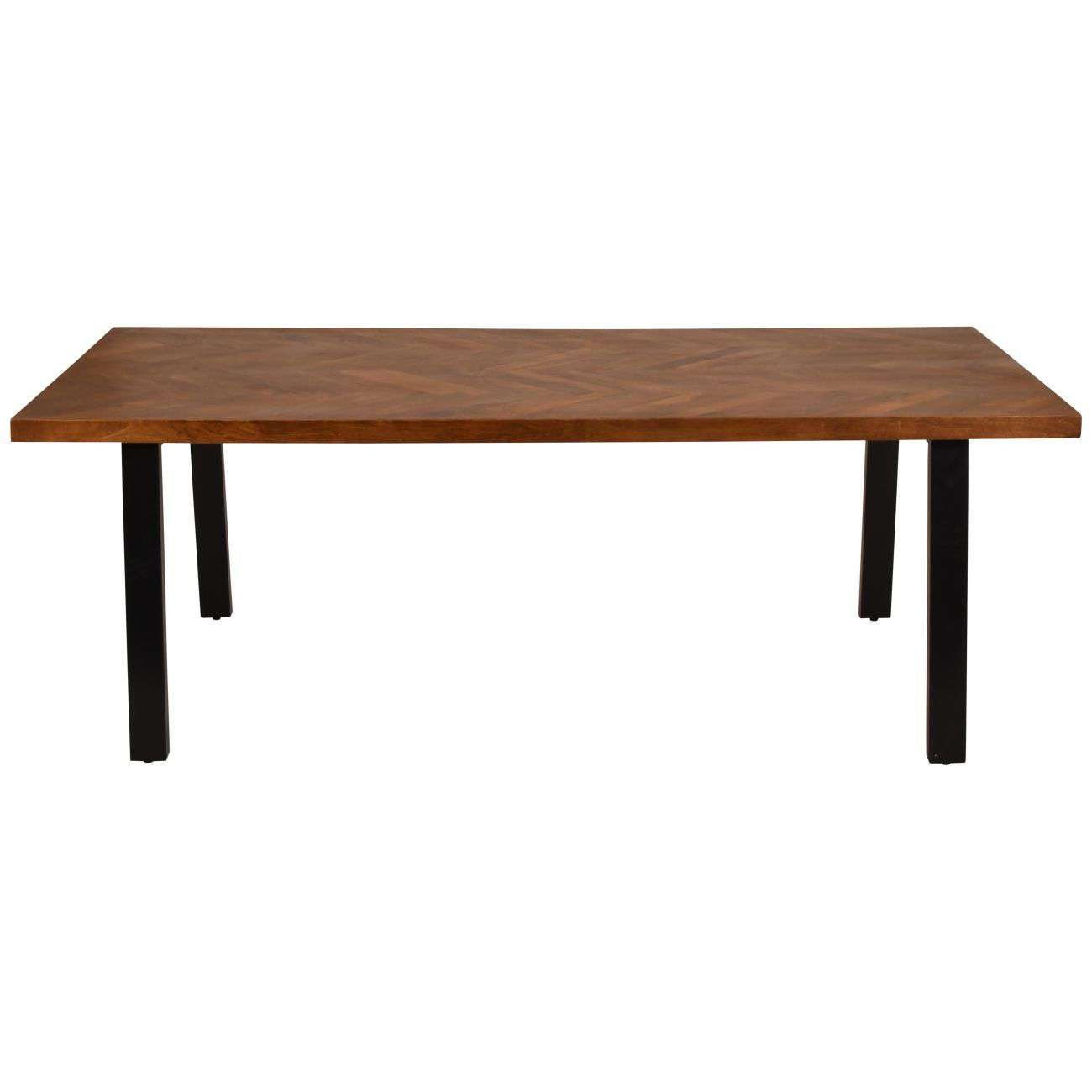 Burnham II Herringbone Wooden Dining Table 220cm