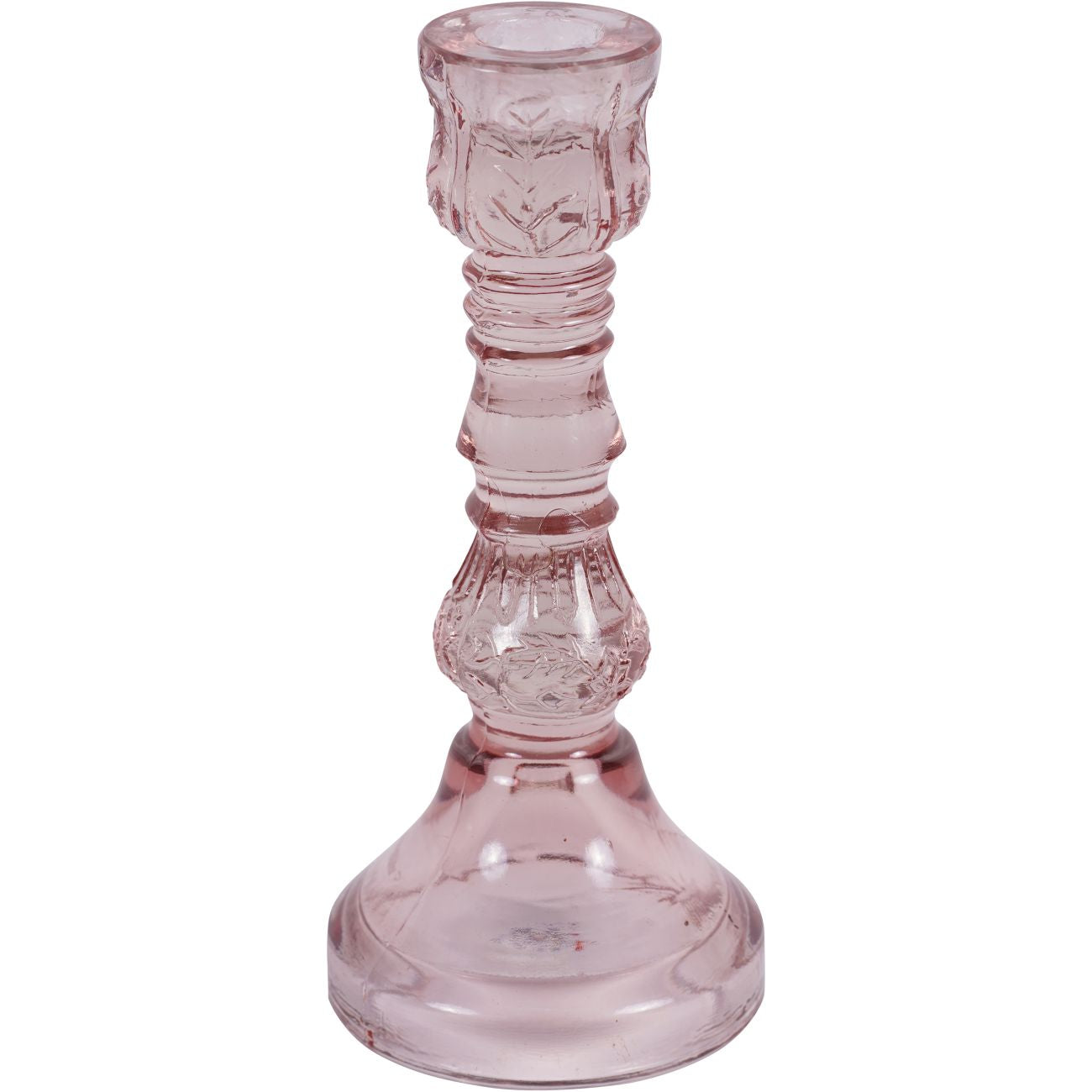 Laura Ashley Pink Glass Candlestick