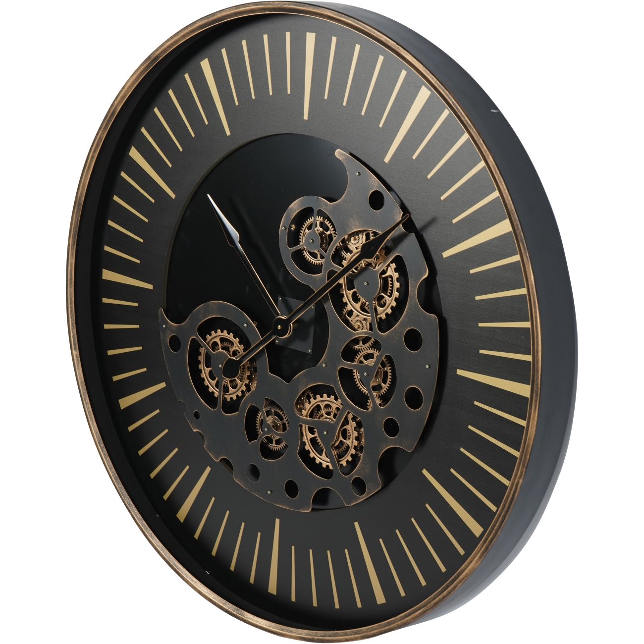 Palladium Wall Clock with moving Cogs 100cm