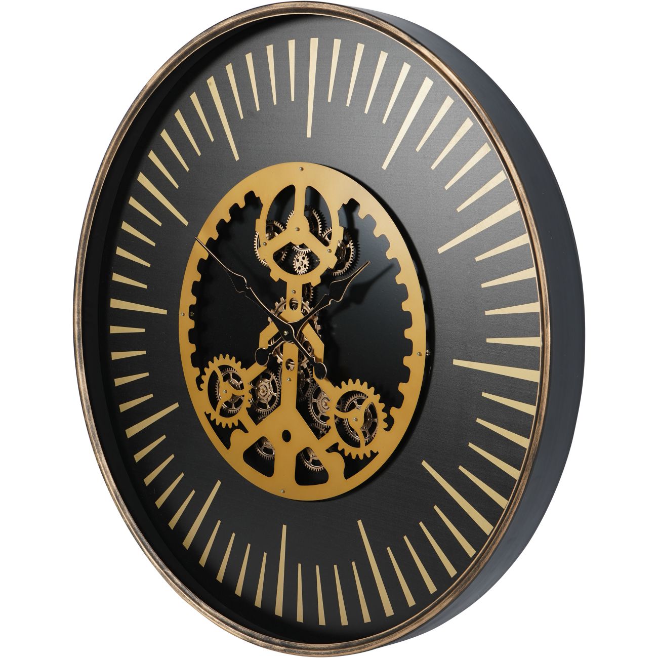 Palladium Wall Clock with Centre Moving Cogs 100cm