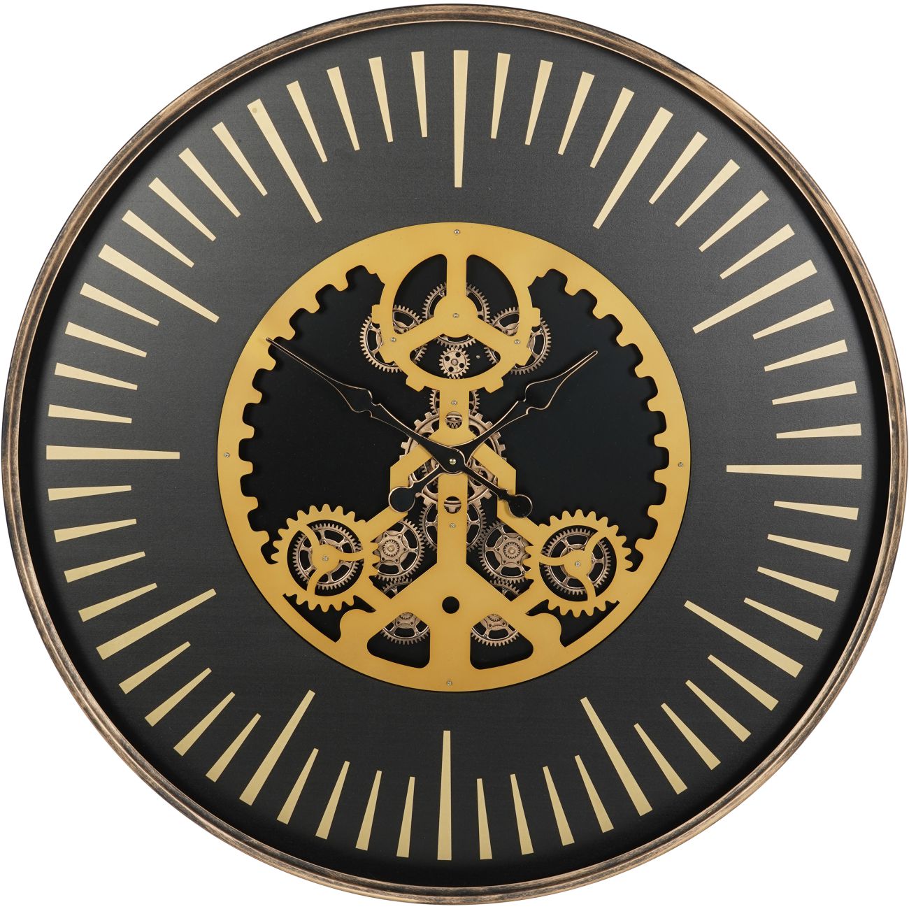 Palladium Wall Clock with Centre Moving Cogs 100cm