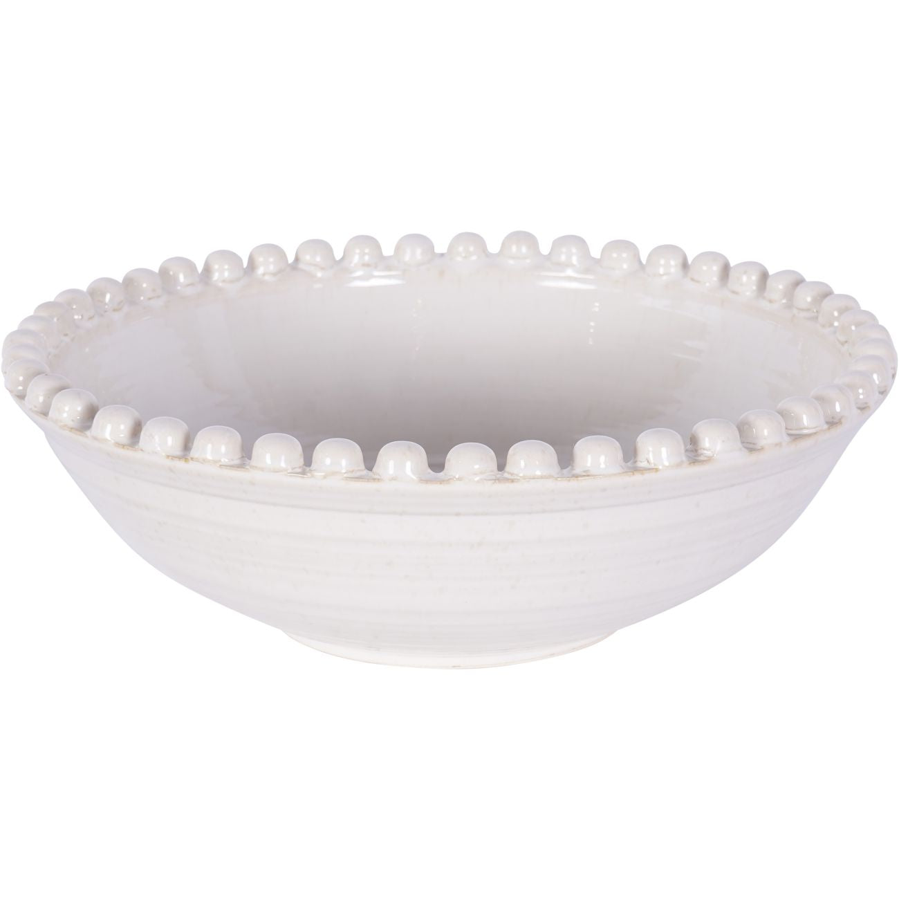 Promotion - Mediterranean Reactive Glaze Ceramic Bowl Cream