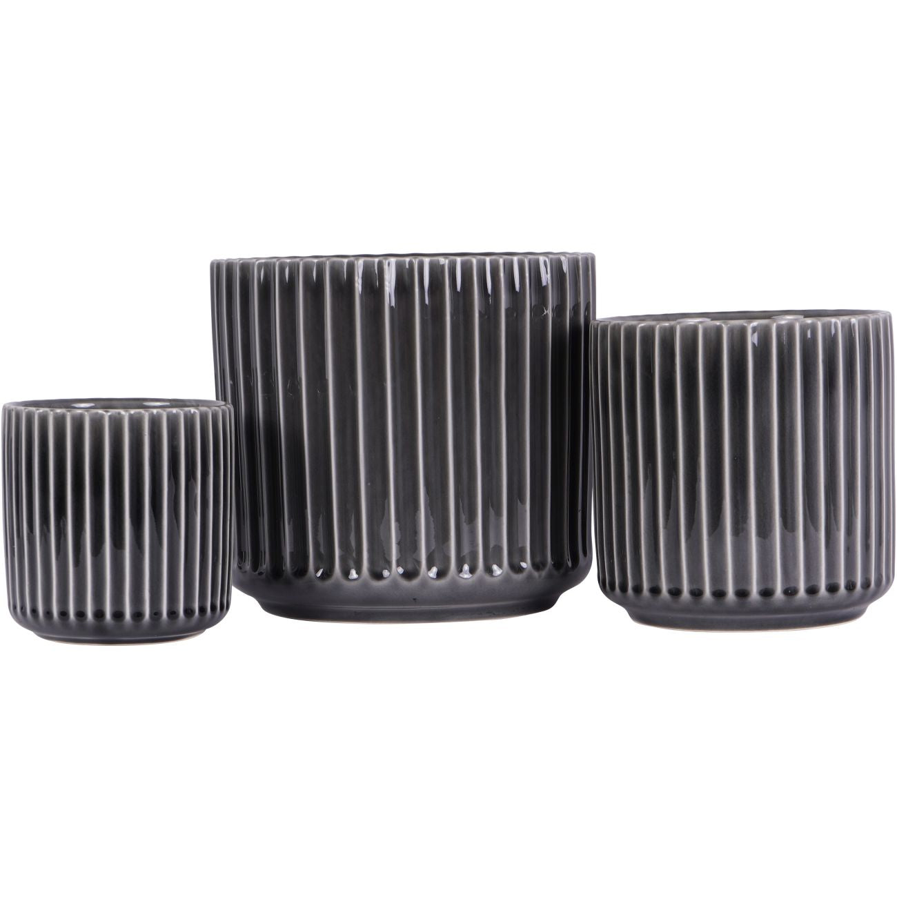 Medini Reactive Glaze Ceramic Planter Set of Three
