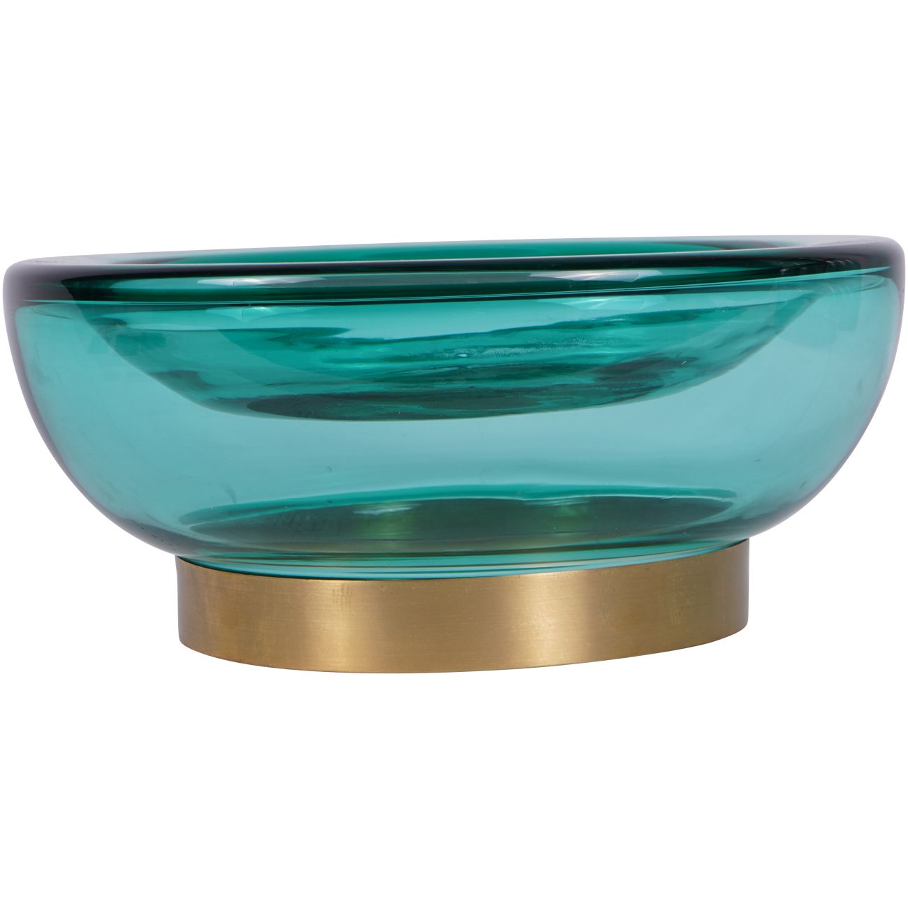 Jorum Glass Bowl with Brass Detail