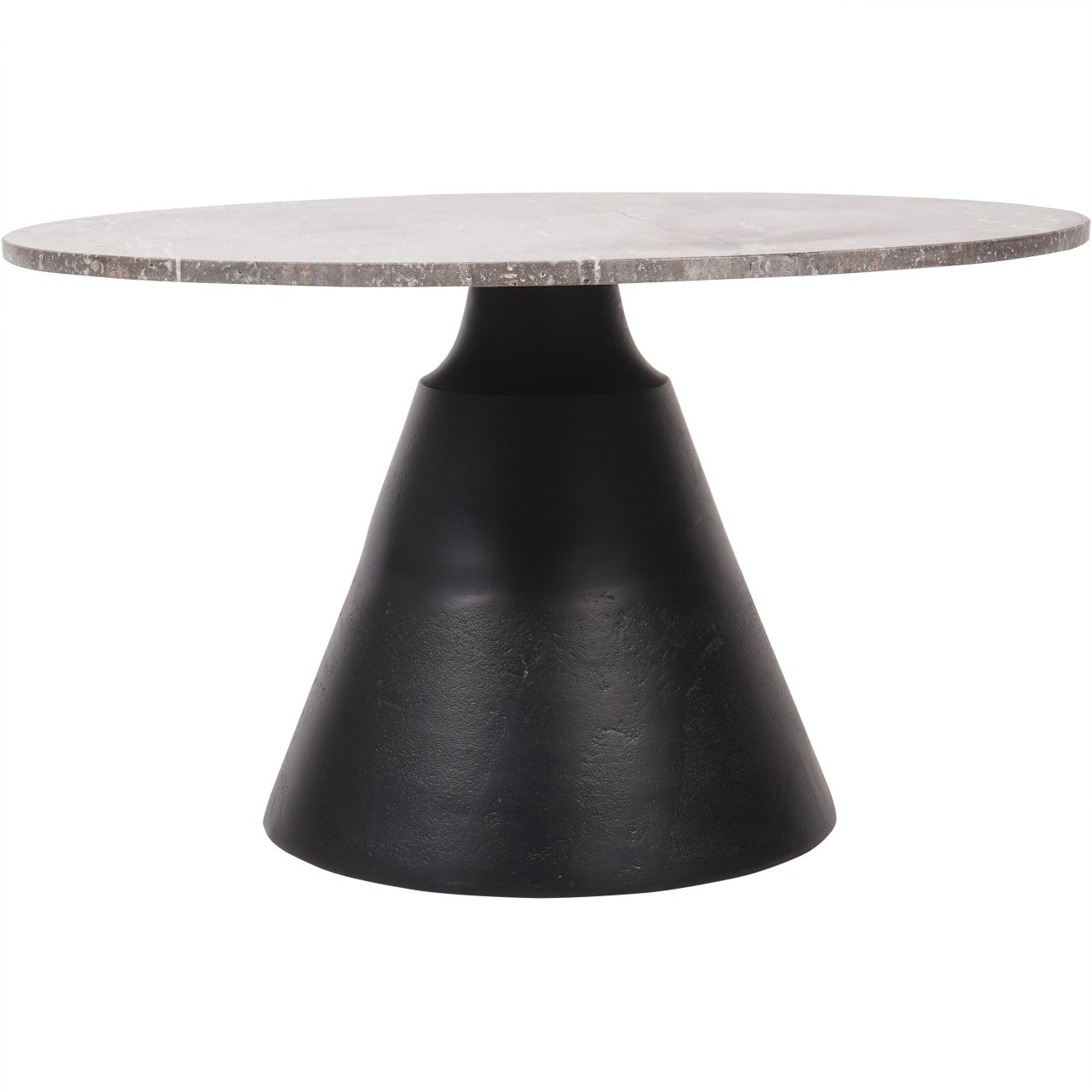Clifton II Charcoal Black and Dark Travertine Coffee Table Large 75cm