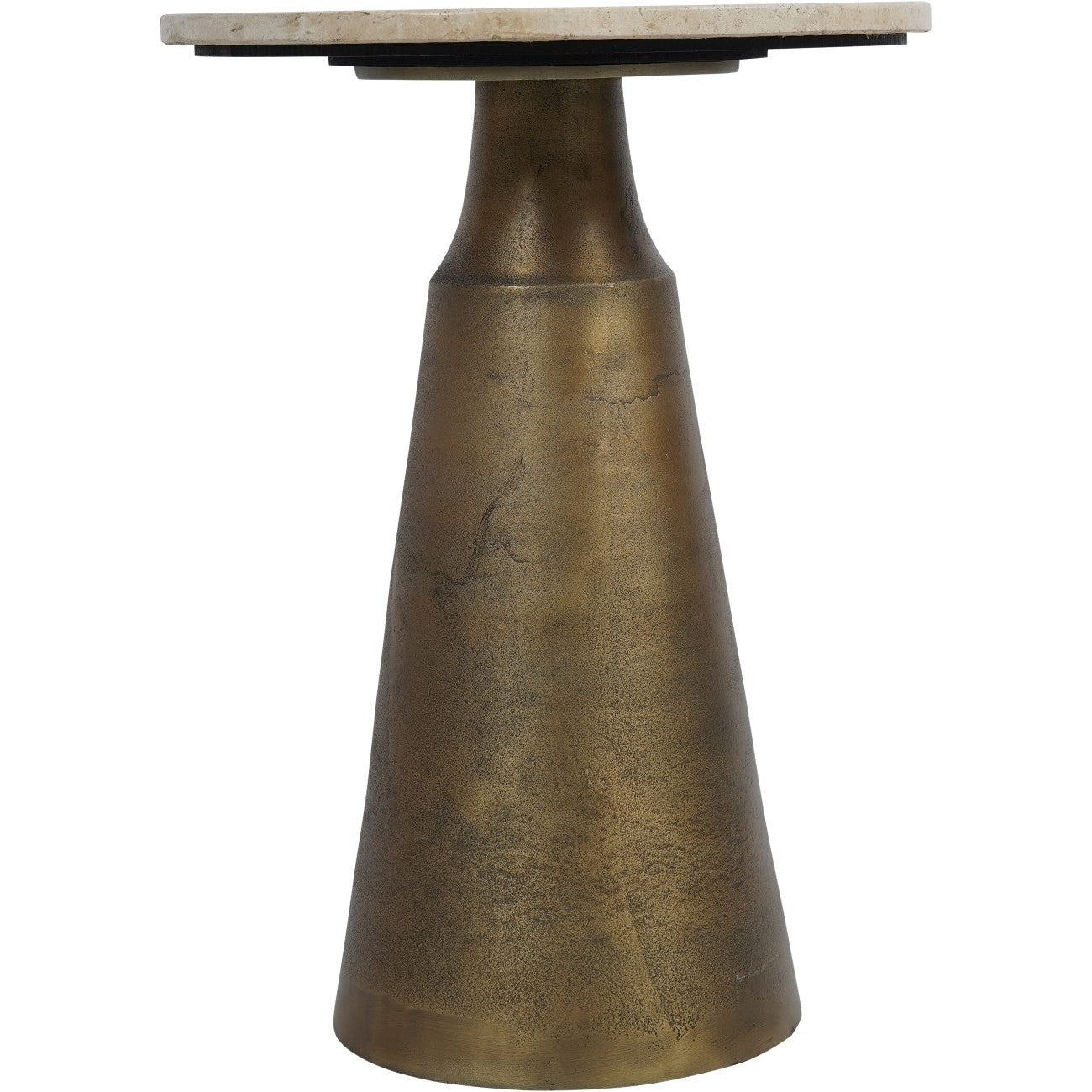 Clifton II Light Travertine Side Table 40cm