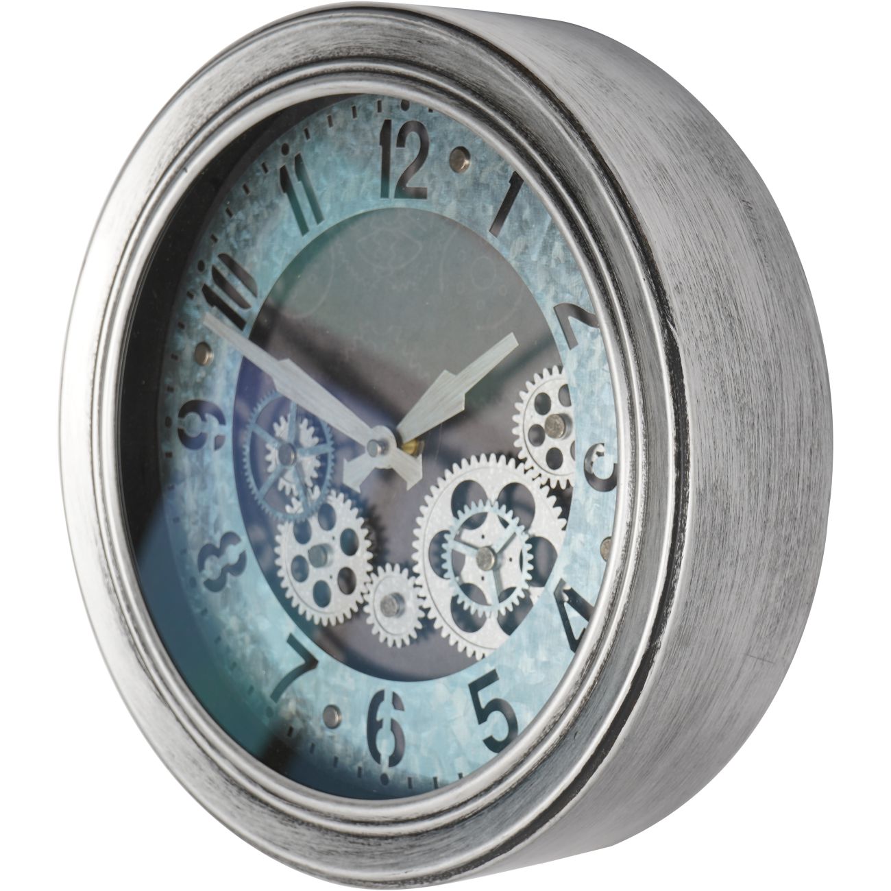 Palladium Mini Cogs Clock Antique Silver 33.3cm