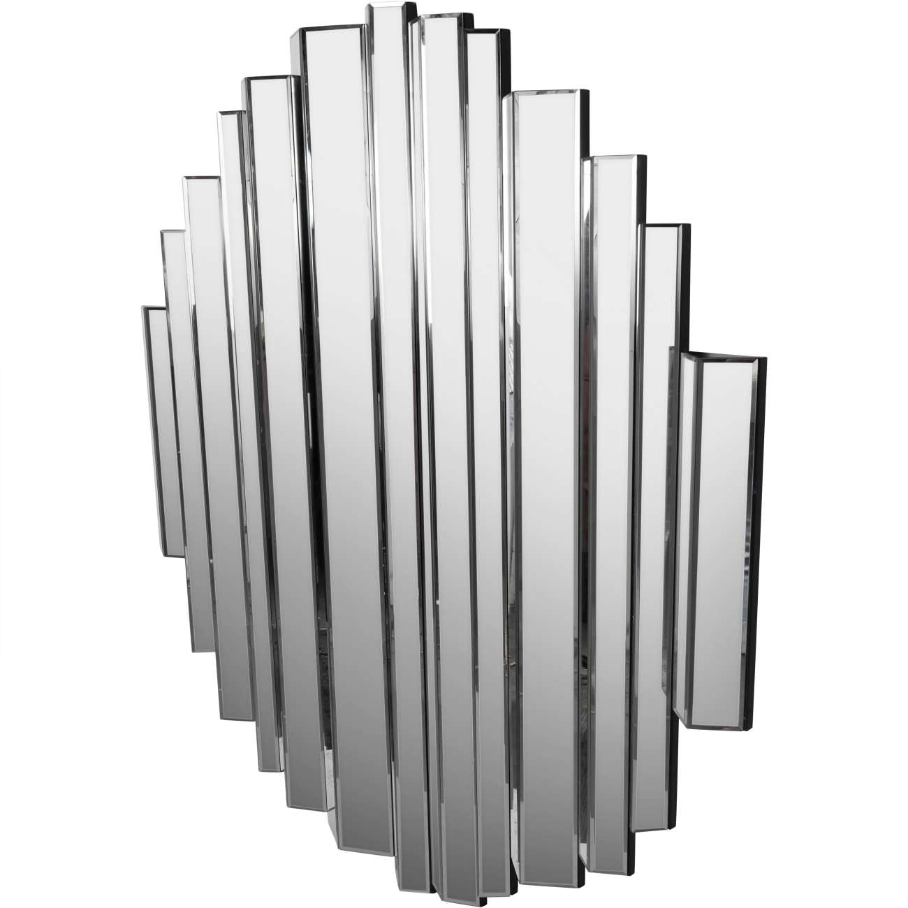 Crystalline Effect Embossed Edges Round Mirror 120cm
