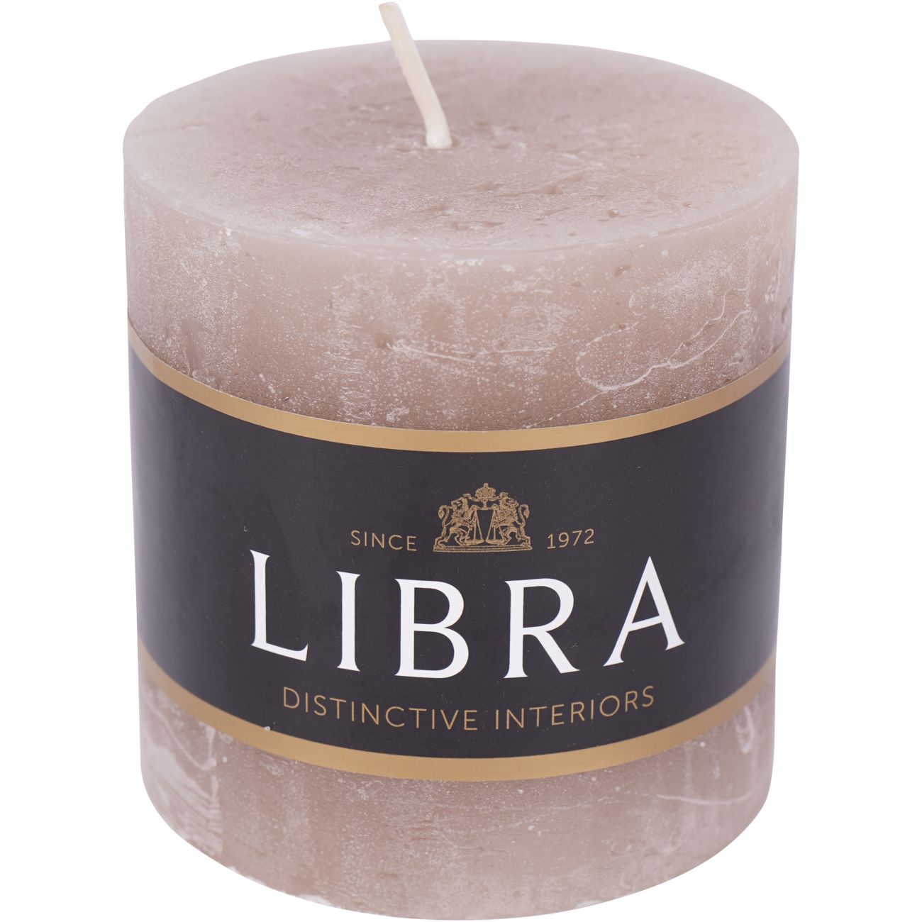 Promotion - Taupe Rustica Pillar Candle 7x7cm
