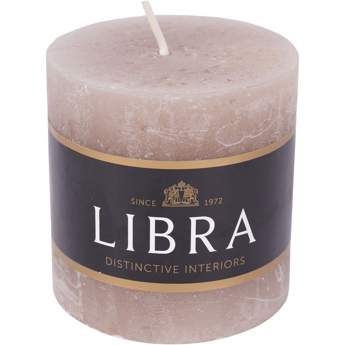 Promotion - Taupe Rustica Pillar Candle 7x7cm