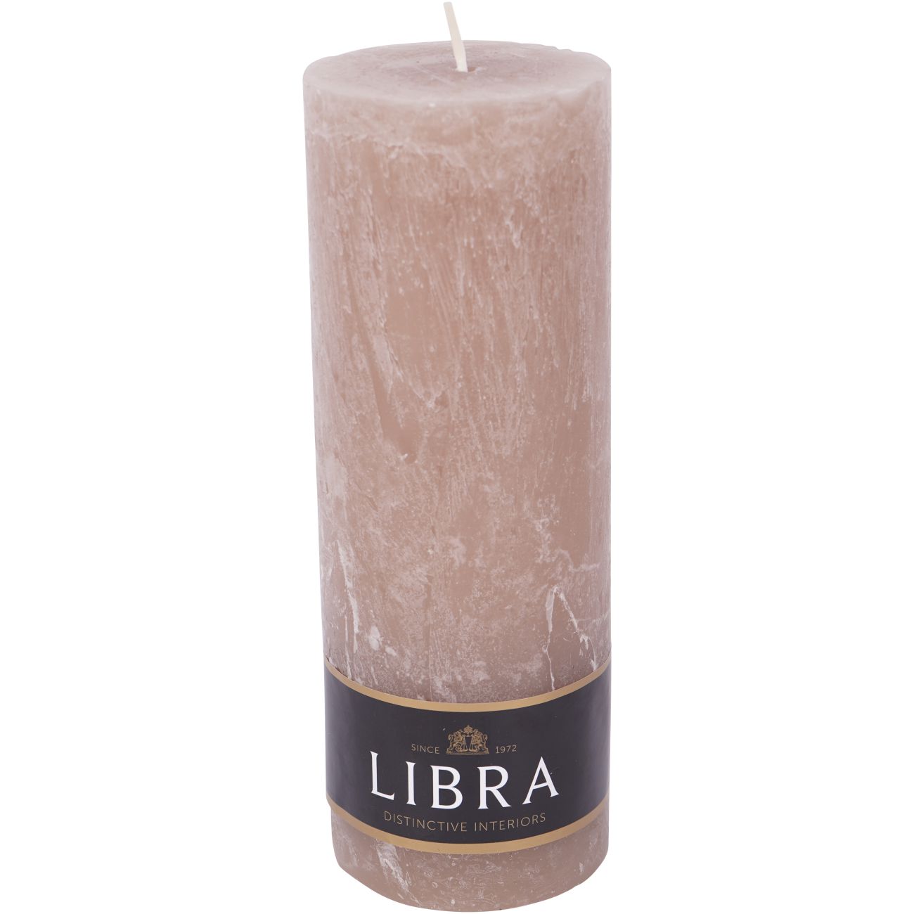 Promotion - Taupe Rustica Pillar Candle 7x19cm