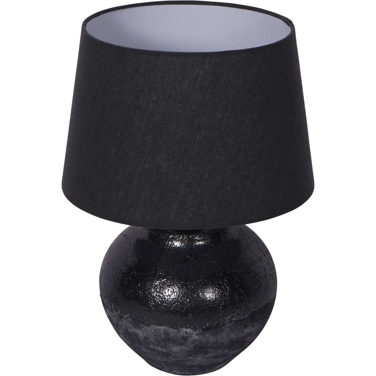Skyline Black Terracotta Table Lamp with Shade Small