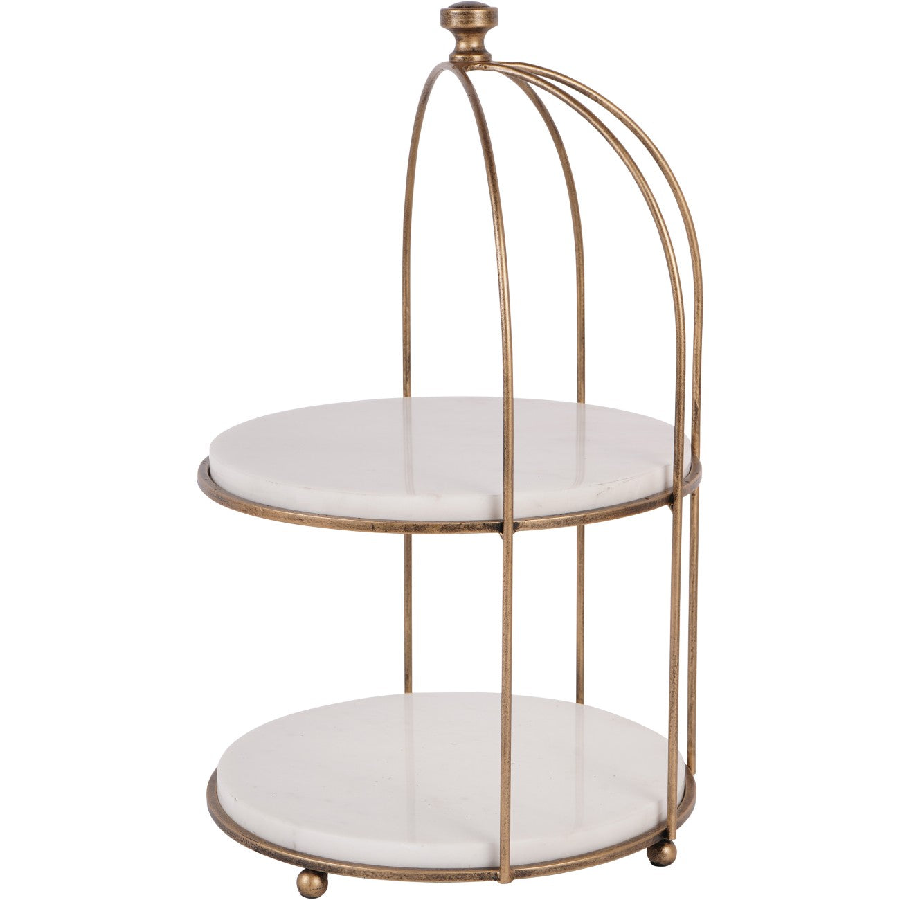 Belvedere Aged Gold Two Tiered Stand