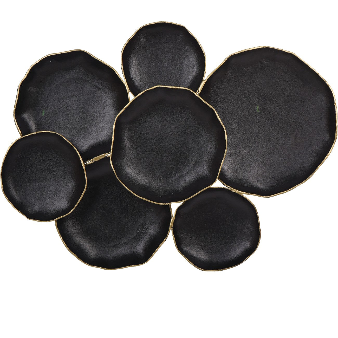 Arlow 7 Disc Black Metal Wall Art