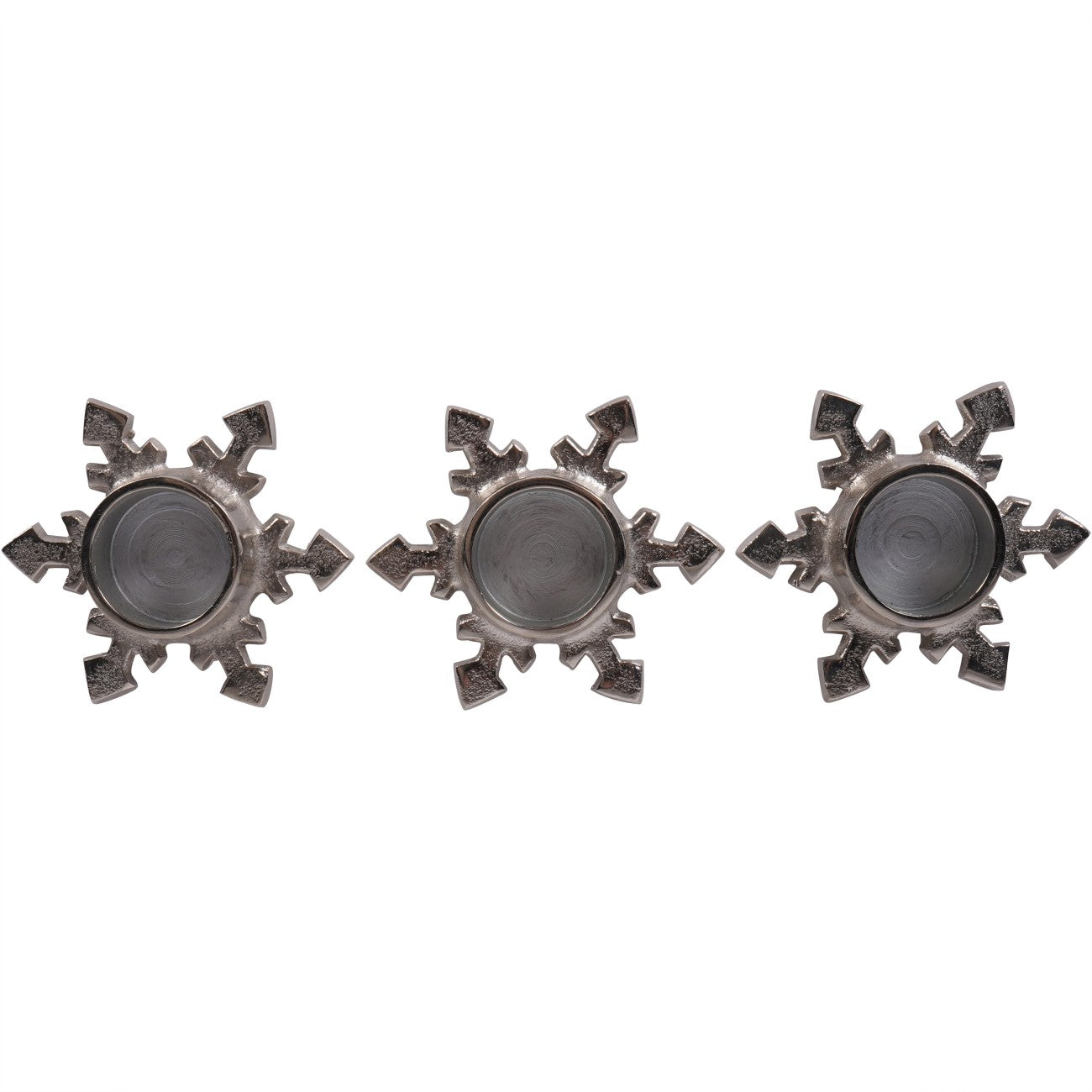 Laura Ashley Set of 3 Small Festive Snowflake Tealight Holders