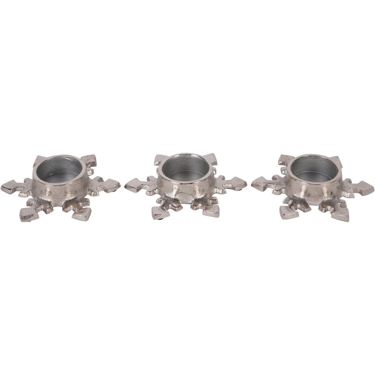 Laura Ashley Set of 3 Small Festive Snowflake Tealight Holders