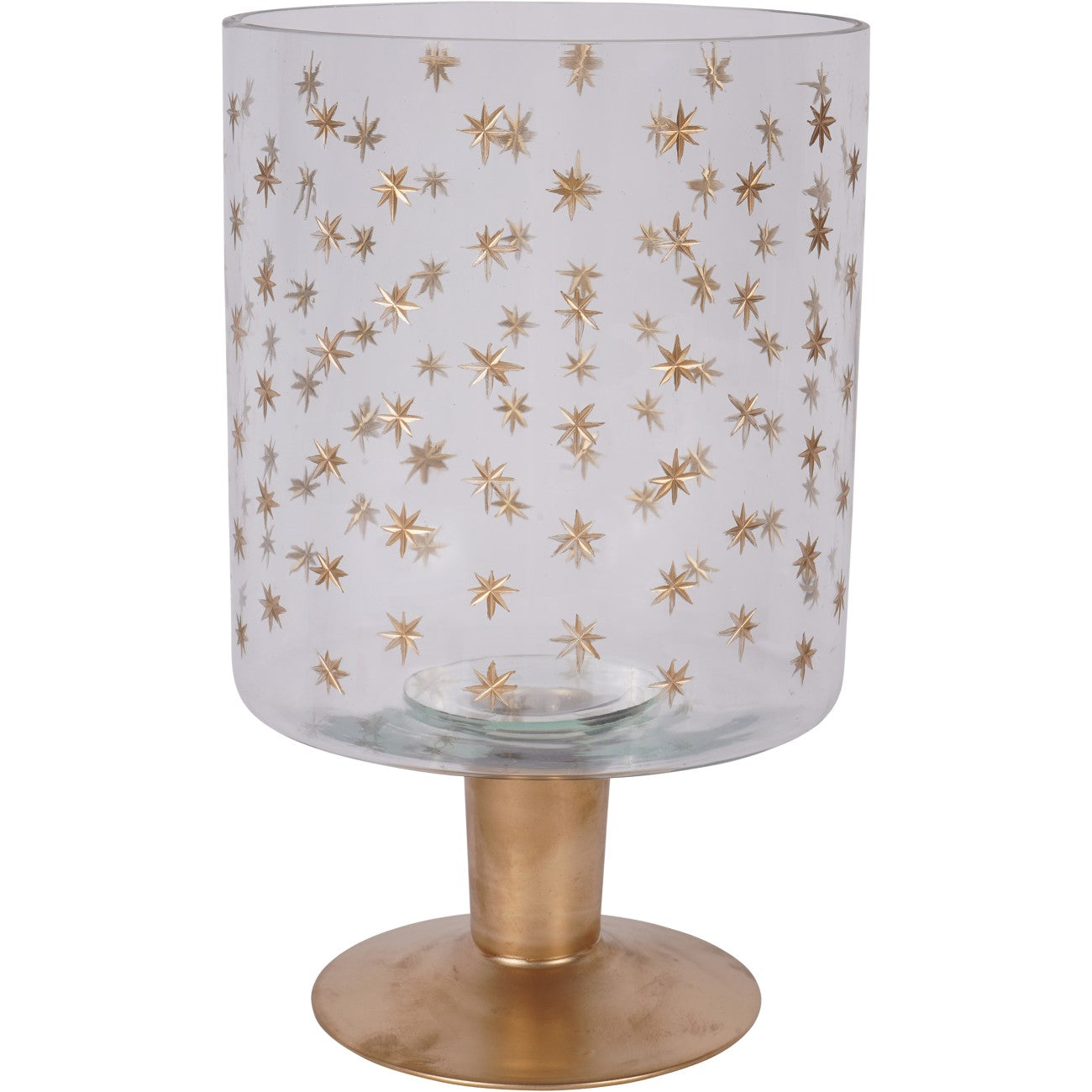 Laura Ashley Stars Glass Hurricanes