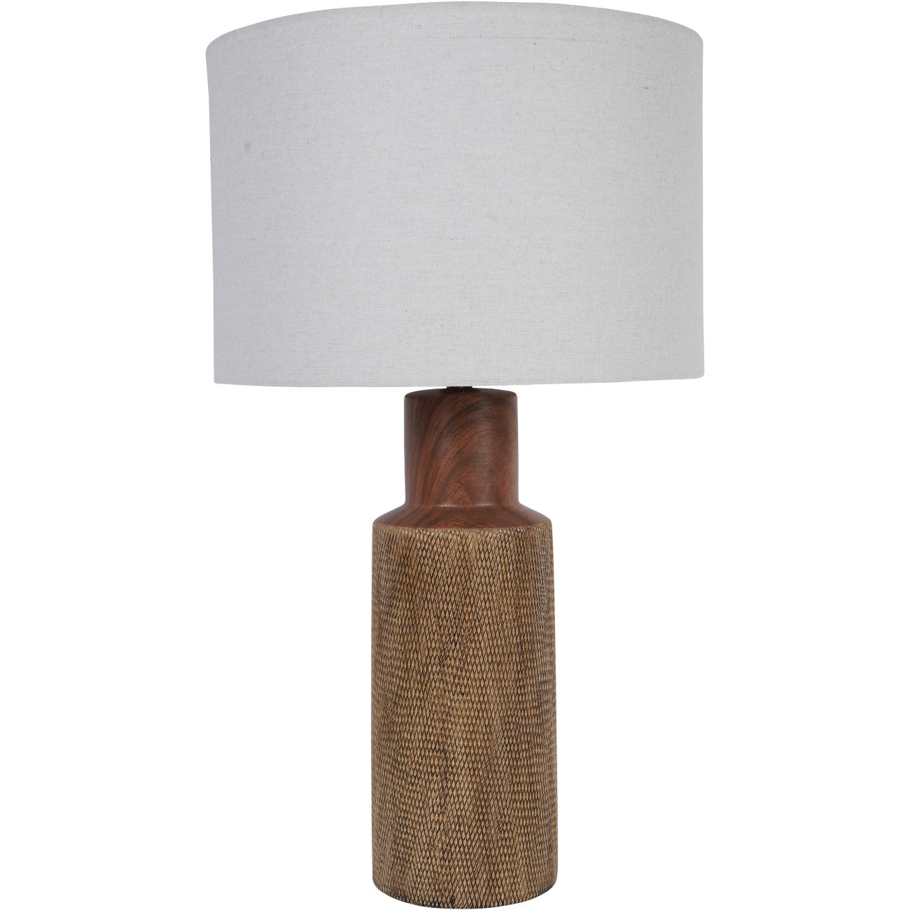 Hastings Textured Ceramic Table Lamp with Shade E27 60W