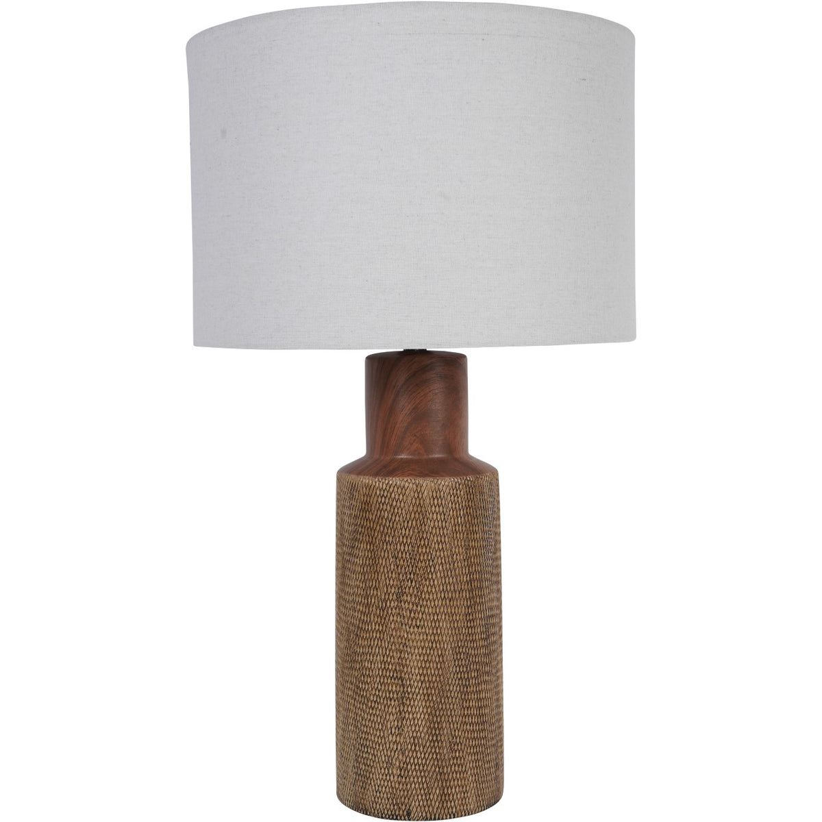 Hastings Textured Ceramic Table Lamp with Shade E27 60W