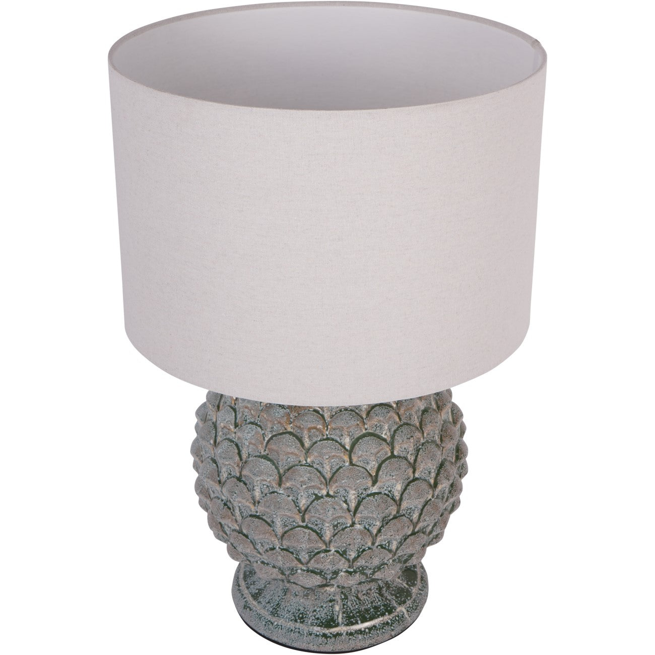 Verona Glazed Ceramic Table Lamp with Shade E27 60W