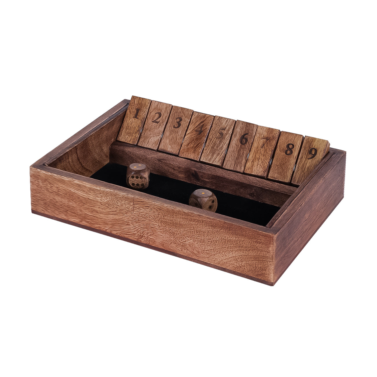 Pryce Mango Wood Shut The Box Game