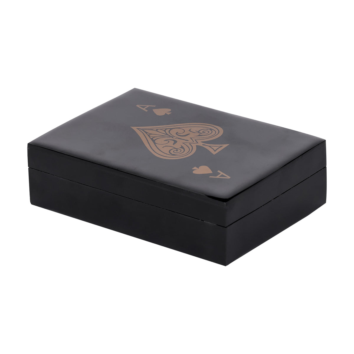 Chollerford Black and Gold Inlay Card Box