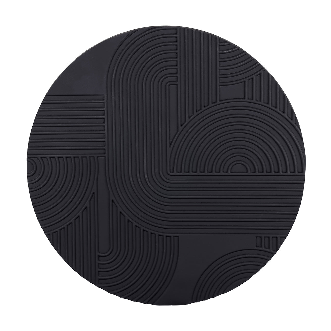 Black Geometric Echoes Wall Art 90x90cm